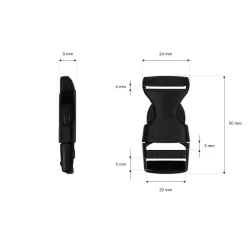 Klamra plastikowa odzieżowa  „classic” 20 mm - 10 sztuk