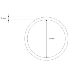 Kółko metalowe kaletnicze 25 mm srebrne - 10 sztuk - Tekstylek.pl